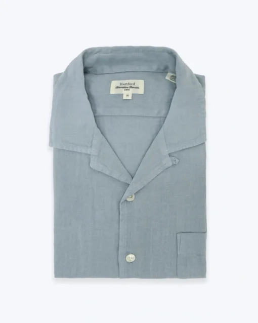 CAMISA DE LINO DE MANGA CORTA HARTFORD